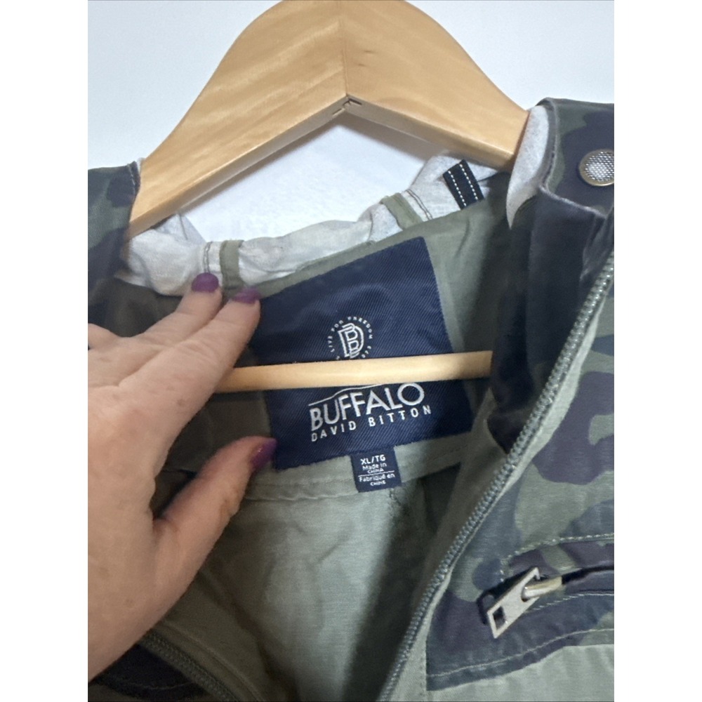 Buffalo David Bitton Full Zip Jacket XL Camo Print With Hood - Picture 5 of 8